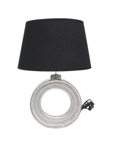 LAMP TABLE SILVER CERAMIC 445CM H