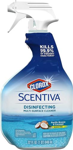 Clorox Scentiva Disinfecting Multi-Surface Cleaner Spray Pacific Breeze & Coconut Scent