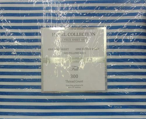 SHEET SET 300TC HOTEL PRINTED FULL ASSORTED