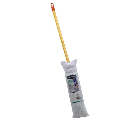Yacht Mop With Wood Handle, Bleach Yarn, # 32-12