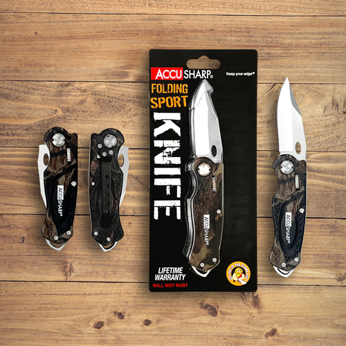 KNIFE SPORT BLACK ACCUSHARP