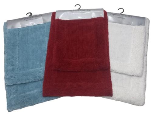 BATH RUG SET RISE 2PC WHITE