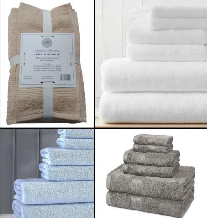 BATH TOWEL 6PC SET ASST