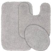 BATH RUG SET BROOKLYN 3PC GREY