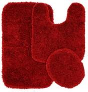 BATH RUG SET BROOKLYN 3PC RED