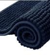 BATH RUG SET CHENILLE POPCORN 2PC NAVY