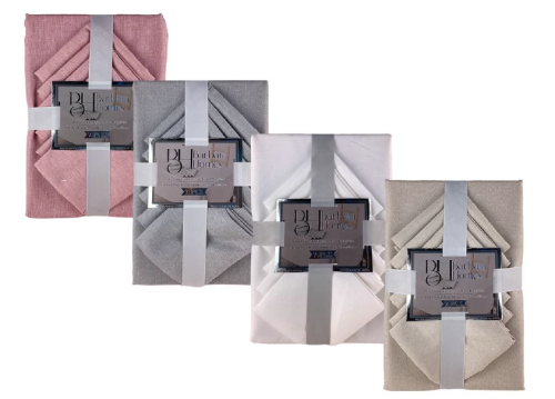 Waterproof Tablecloth Set 60 × 84 with 6 Napkins – Luxury Faux Linen