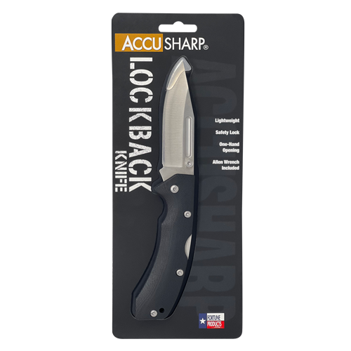 KNIFE FOLDING BLACK ACCUSHARP