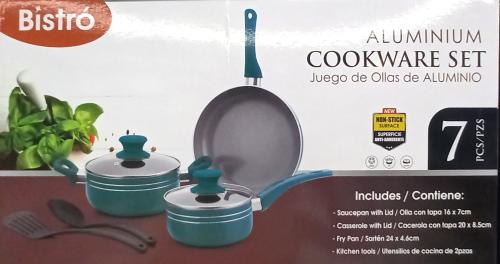 COOKWARE SET 7PC ALUMINUM