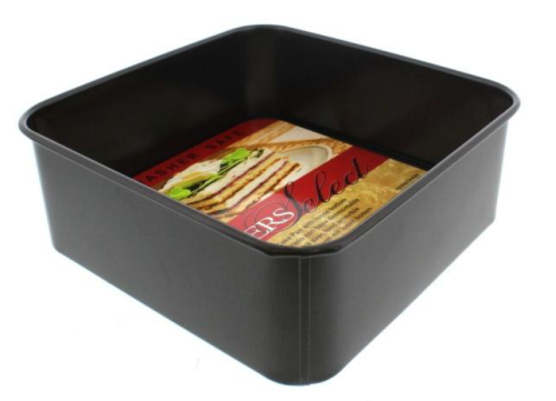 8.5" Square Cake Pan with Loose Bottom