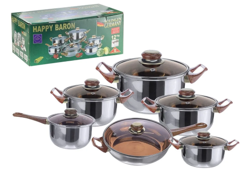12 Pieces Cookware Set