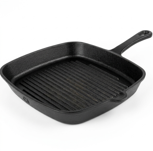 Deep Iron Frying Black Pan