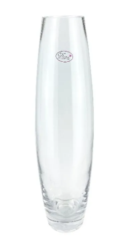 VASE CLEAR GLASS 40CMH