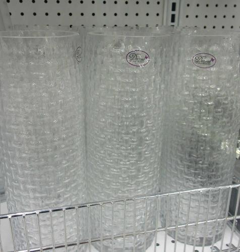 VASE GLASS CLEAR 30CM H