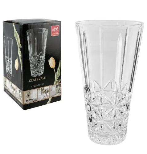 VASE GLASS CLEAR 25X14CM