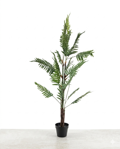 Artificial Palm Plant With Plastic Pot