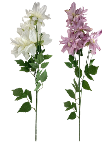Assorted Decorative Flowers, Purple/White