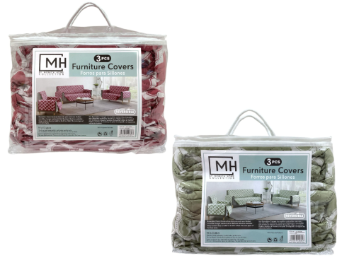 3 Pieces Microfiber Sofa Cover Set