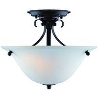 FIXTURE CEIL 2LT SMFLSH MATBLK