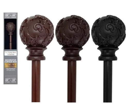 CURTAIN ROD METAL 28 x 48 PLATED COLOR