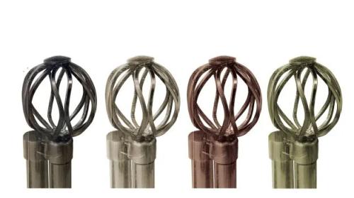 CURTAIN METAL DOUBLE ROD PLATED COLOR W/PDQ-MB2001