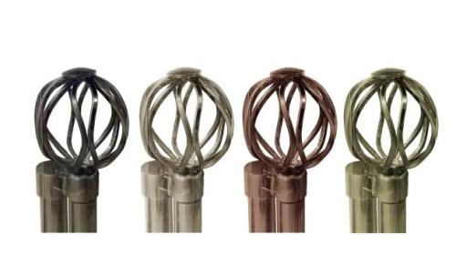 CURTAIN METAL DOUBLE ROD PLATED COLOR W/PDQ-MB2001