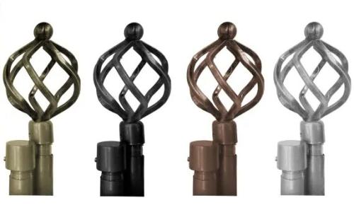 CURTAIN METAL DOUBLE ROD PLATED COLOR W/PDQ-A1012