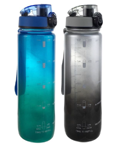 1000ml Plastic Water Bottle – Metallic Colors
