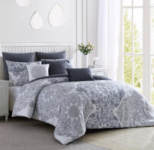 COMFORTER SET 8PC QUEEN TORI