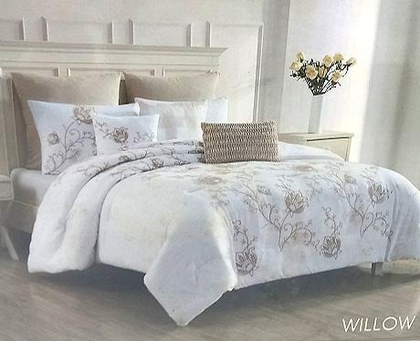 COMFORTER SET 8PC QUEEN WILLOW