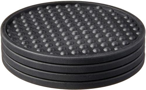 COASTERS BUBBLE BLACK SET OF 4
