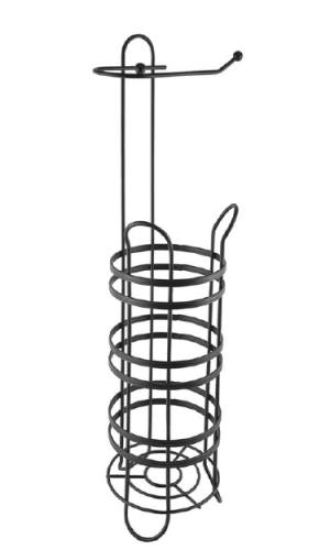 Black Heavy-Gauge Toilet Paper Holder