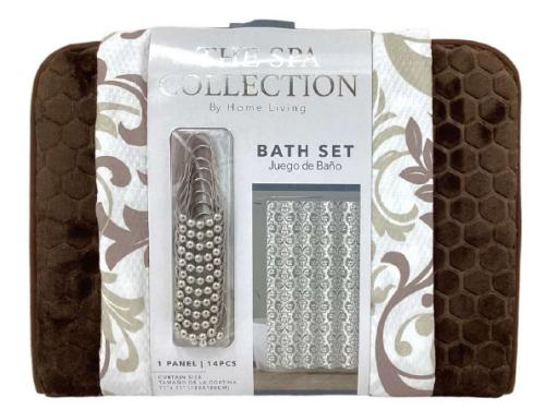BATHROOM SET 14PCS FOAM BATH MAT