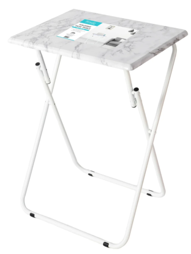 White Marble  Tray Table 19"x15"x26"