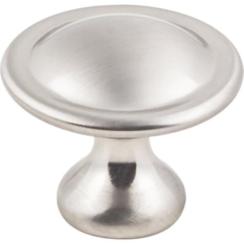 CABINET KNOB KASAWARE ROUND W/RING 1-1/8" SAT. NICK. 4PK