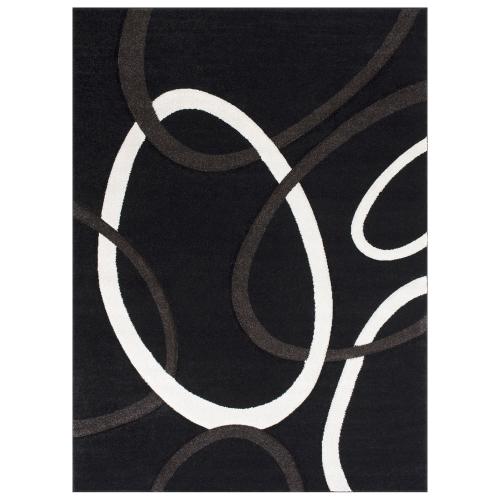 Hollywood 286 Black Area Rug – 5 ft x 8 ft