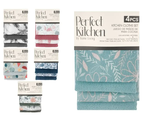 4-Pack Microfiber Kitchen Towels
