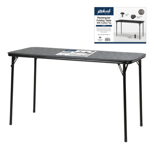 Black 4 feet Rectangular Folding Cushion Table