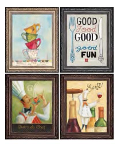 FRAMED RETRO KITCHEN SMALL 9"X11"