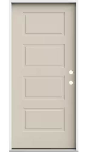 DOOR 36" EXT 2BORE 4PNL ADA LH STEEL