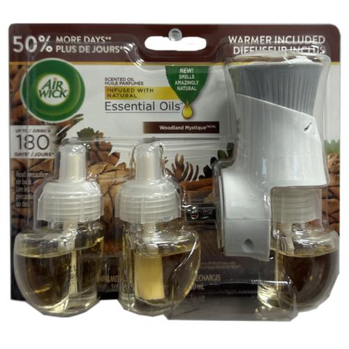 AIR FRESHNER AIRWICK 3+1 WOODLAND MYSTIQUE OIL & WARMER