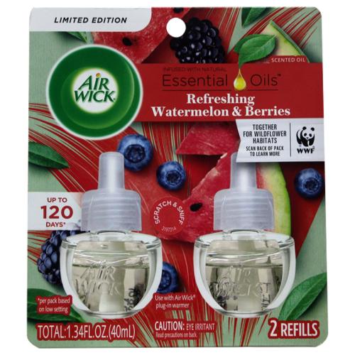 AIR FRESH AIRWICK OIL 2PK REF WATERMELON & BERRIES