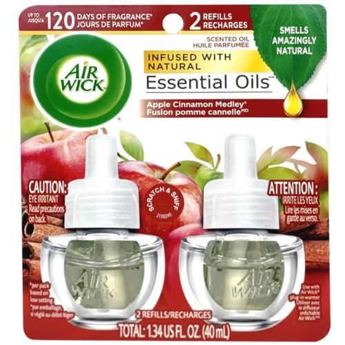 AIR FRESH AIRWICK OIL 2PK APPLE CINNAMON