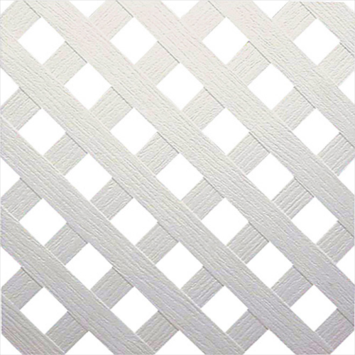 White PVC Privacy Lattice, 4X8