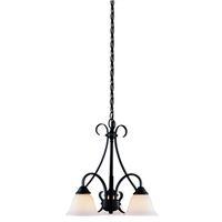 FIXTURE CHANDELIER 3LT MAT BLK