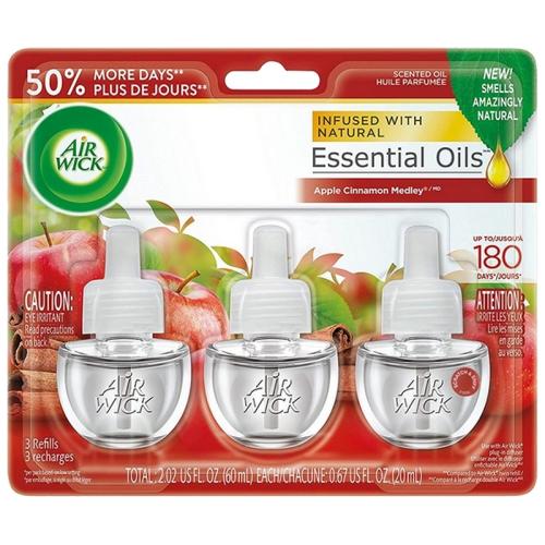 AIR FRESH AIRWICK OIL APPLE CINNAMON 3ct