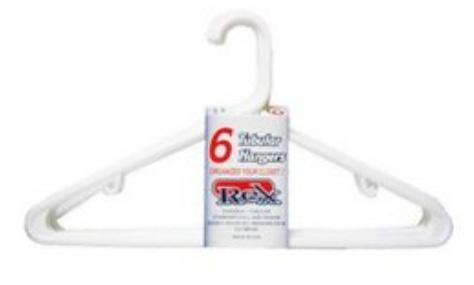 HANGERS PLASTIC REX 6PC