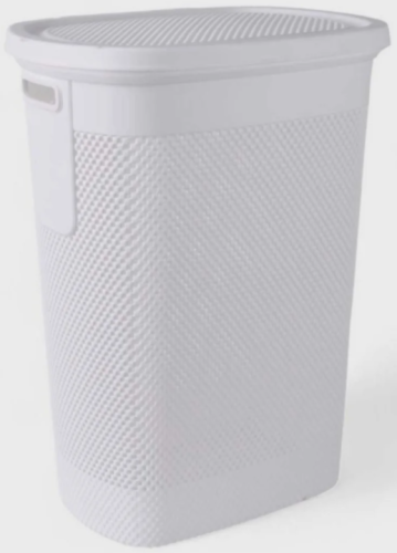 White 70L Modern Laundry Hamper