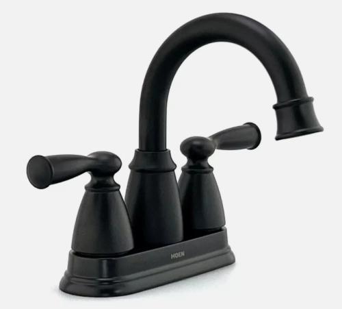 BATHROOM FAUCET BANBURY MBLK 2HNDL HIGH ARC