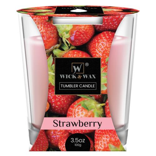 CANDLE STRAWBERRY TUMBLER 3.5oz
